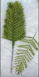 Frunze decorative verzi cu sclipici - 12 buc/set